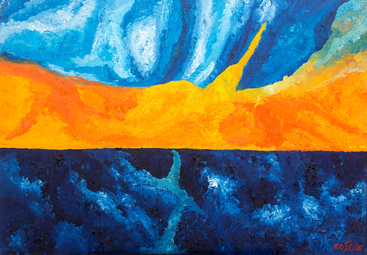 Luka Koščak, ‘’Horizonti (8)’’, ulje na platnu, 70x100 cm